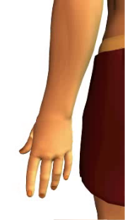 Slide 2 of the animation showing ulnar deviation at the wrist.