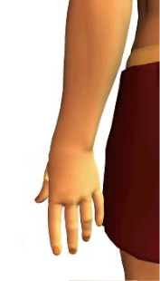 Slide 4 of the animation showing ulnar deviation at the wrist.