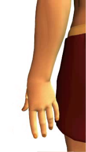 Slide 5 of the animation showing ulnar deviation at the wrist.